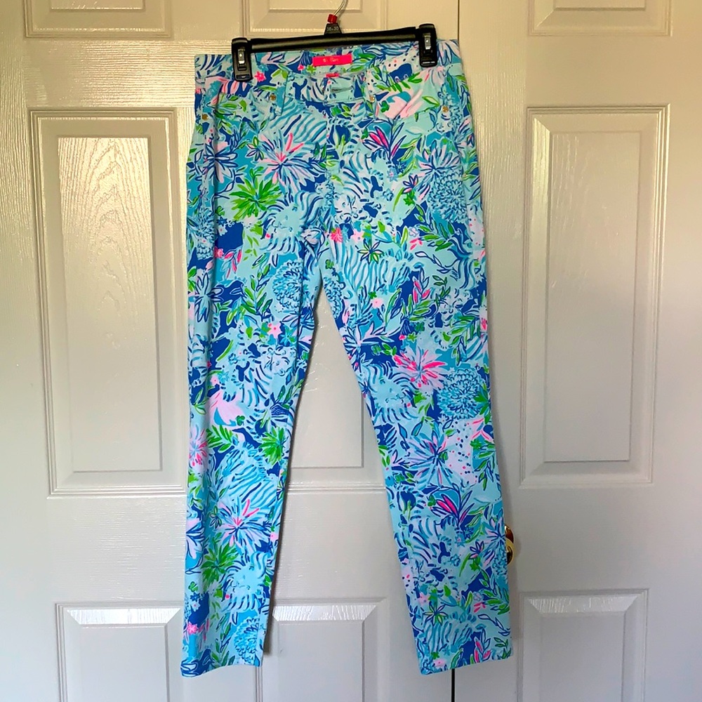 Lilly Pulitzer blue print jeans